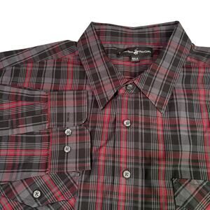Polo Club Beverly Hills Plaid Long Sleeve Button Down Mens Shirt Sz 4XLB